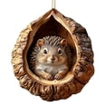 thumbnail image 2 of Woodland Animal Shell Ornaments 2026, Hedgehog Peeking Christmas Ornament, 3D Resin Hanging Decorations for Xmas Tree, Country Christmas Decor and Nature-Inspired Gift, 2 of 6