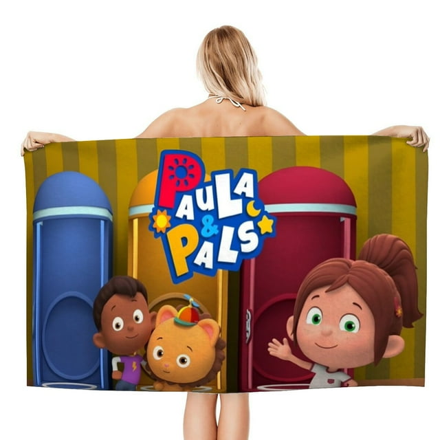 Paula y Amigos Toalla de playa de secado rápido con diseño temático, regalo para mujeres y niñas, ideal para cumpleaños, fans, amantes de la música, uso en la playa o al aire libre, 78 × 180 cm