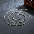 thumbnail image 3 of K-KED 925Sterling Silver Fashion Big O Links Chains Necklace for Men Women 3mm 20"-24"-22", 3 of 7