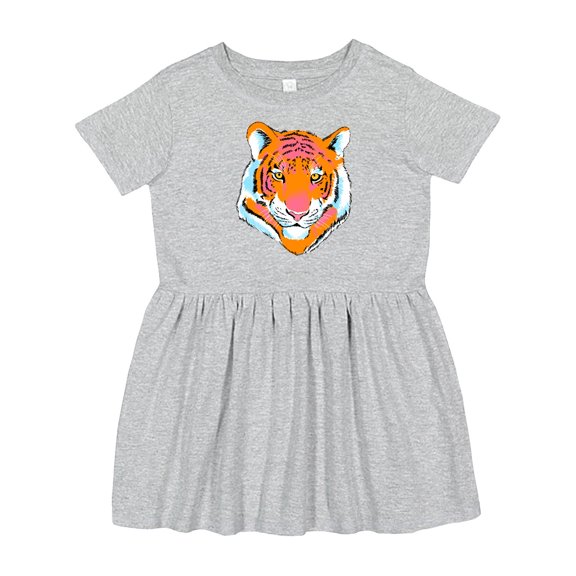 Inktastic Tiger Head Girls Toddler Dress