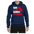 thumbnail image 2 of Wild Bobby,Dad by Day Gamer by Night Funny Gaming Dad Gift, Father's Day, Unisex Graphic Hoodie Sweatshirt, Navy, Large, 2 of 3