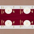 thumbnail image 3 of 2 Piezas de Caminos de Mesa de Chifón Color Rojo Vino 27.5" x 118" Camino de Mesa Ligero y Elegante Camino de Mesa Romántico y Transparente, 3 of 7