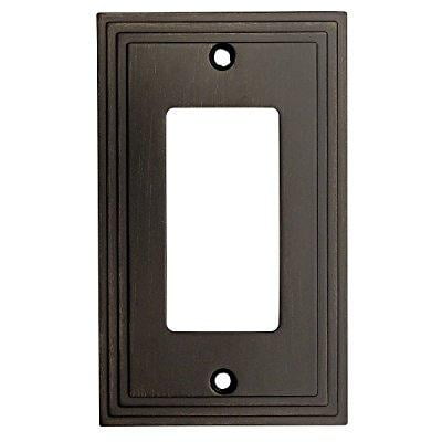 - Cosmas 25000-ORB Oil Rubbed Bronze Single GFI / Decora Rocker Wall Switch Plate Switchplate Cover