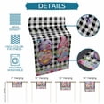 thumbnail image 6 of Table Runner - 60 Inch Long, Spring Gnomes Kitchen Dining Table Runner Dresser Scarves, Botanical Rose Leaves Black Buffalo Plaid Farmhouse Decor for Coffee Tables Wedding Party Banquet, 6 of 8