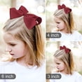 thumbnail image 2 of Southwit Hair Bows for Girls 6PCS Girls Toddler bows Clips Black Grosgrain Ribbon Alligator Clips Kids Hair Accessories (6inch ×2, 4inch ×2, 3inch ×2), 2 of 5