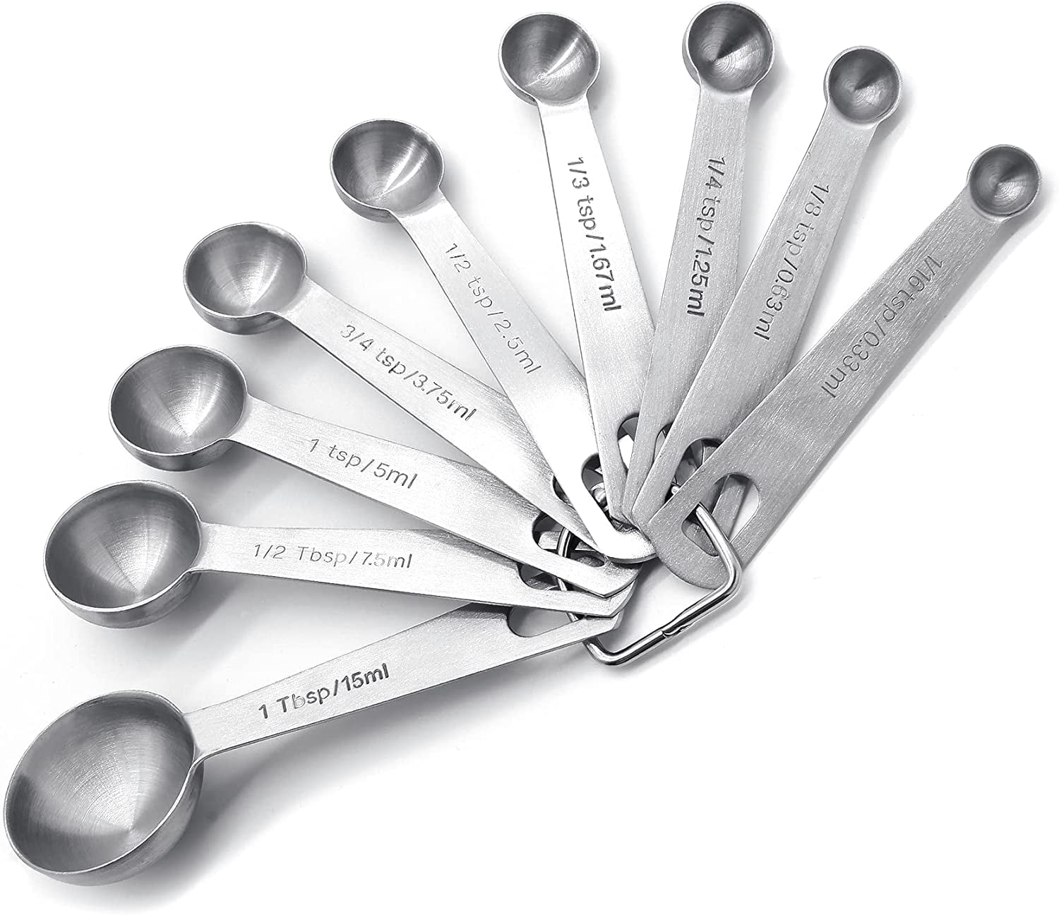 Hulless Measuring Spoons Stainless Steel Small Tablespoon Accurate Kitchen  Measuring Spoons 1/2 Tablespoon And 1/8 Teaspoon Metal Measuring Spoon For