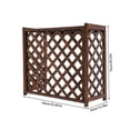 thumbnail image 4 of Miumaeov Outdoor Air Conditioner Fence Screen Carbonized Preservative Wood Privacy Fence 33.46'' x 29.53'', 4 of 17