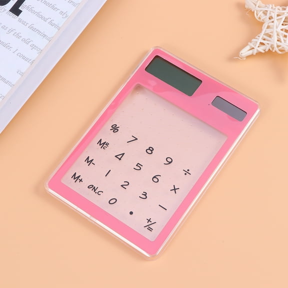 PBPBOX Office Calculator for Desk Pink Plastic 1Pcs