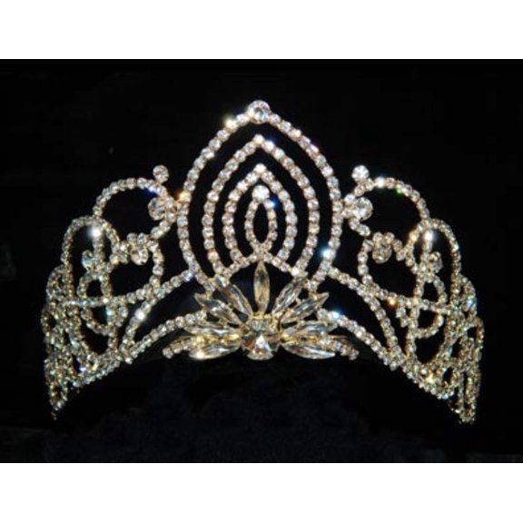 #11920G - Small Living Orchid Tiara - Gold Plated