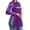 Purple, variant on Womens Patent Leather Zip Up Jacket Long Sleeve Design Waterproof Fabric Relaxed Silhouette for Night Out Looks Red M