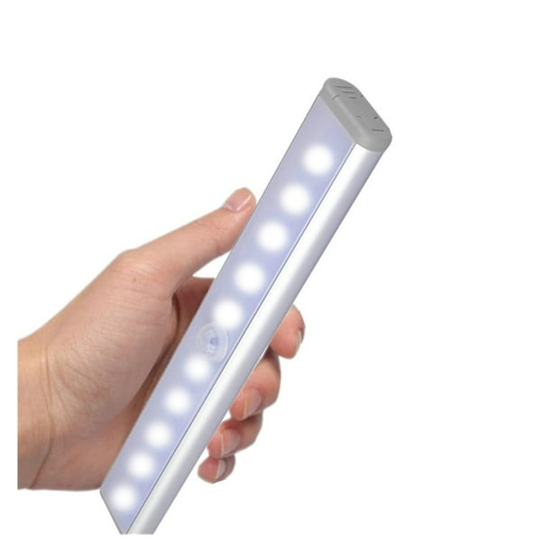 Tiras de luces LED blancas, luz LED, 10 LED brillantes, luces blancas de luz diurna para espejos, debajo de gabinetes, salas de estar, estudios, armarios