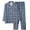 A01 Blue, variant on Men Pajama Set 2 Piece Plaid Soft Button Down Collar Top and Pants Pjs Long Sleeve Sleepwear Lounge Nightwear with Pocket Light Blue L