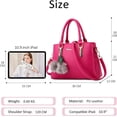 thumbnail image 2 of Solid color Purses for Women Tote Purse and Wallet Set Shoulder Satchel Bags, 2 of 4