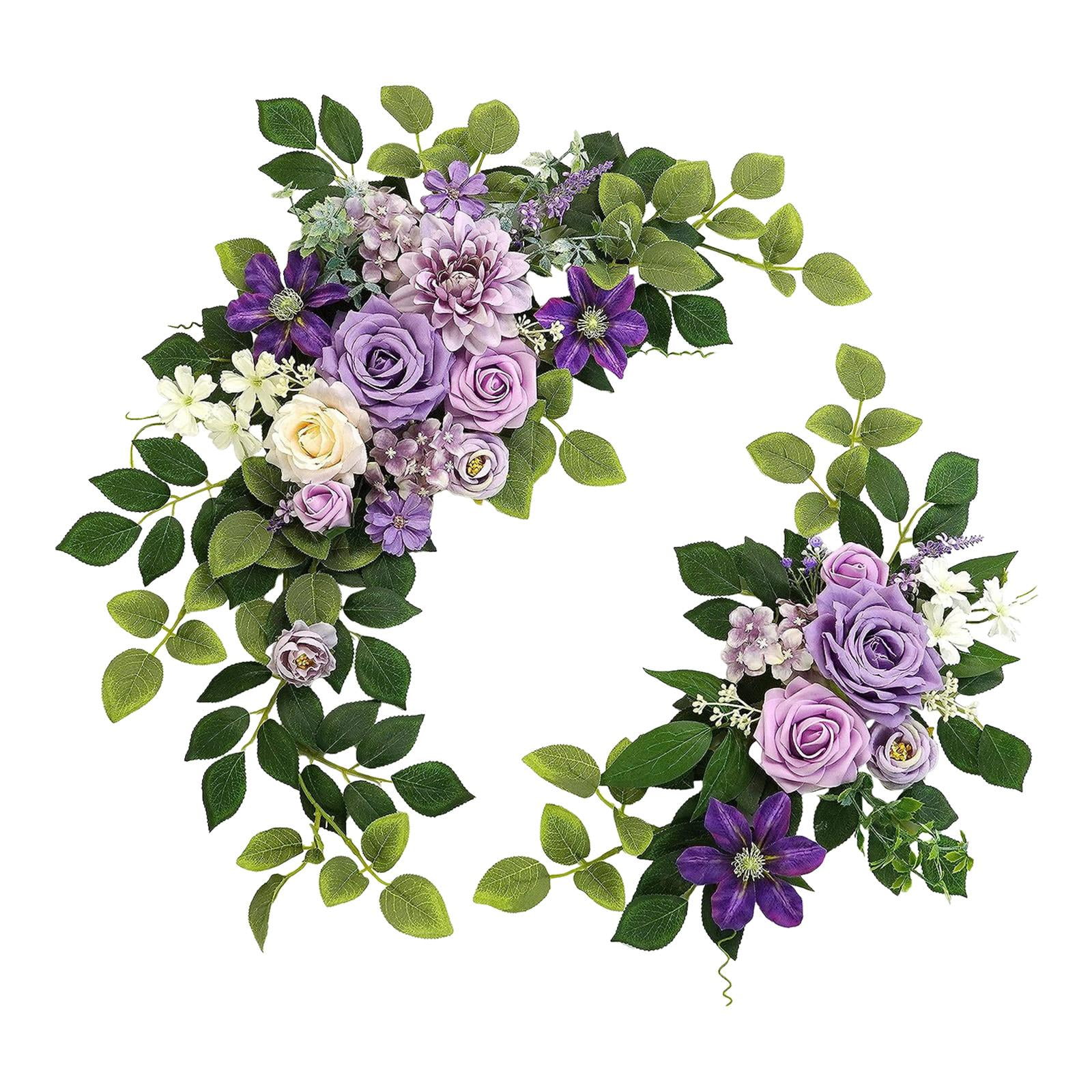 perfeclan 2Pcs Wedding Arch Flowers Artificial Flower Rustic Centerpiece Wedding Decor Flower Arrangement for Wedding Ceremony Backdrop