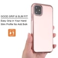 thumbnail image 4 of Apple iPhone 11 Phone Case Slim Hybrid Armor Shockproof Impact [Shock Absorption] Rubber Dual Layer Rugged Protective Hard PC Bumper Frame & Soft TPU ROSE GOLD Cover for Apple iPhone 11 / 6.1 inch, 4 of 6
