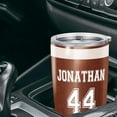 thumbnail image 4 of Personalized Football Tumbler 20oz 30oz Stainless Steel Insulated Cups Travel Coffee Mug Sport Gifts for Coaches Women Men Dad Birthday, 4 of 6