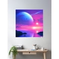 thumbnail image 2 of Blood Moon Sunsets And Silhouettes. Poster Wall Art, Modern Wall Decor, 24x24 UNFRAMED, 2 of 3