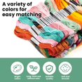 thumbnail image 4 of Aellinatey Soft and Sturdy Embroidery Thread Embroidery Floss Assortment for Stitching, 4 of 15