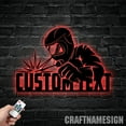 thumbnail image 2 of Craftnamesign Custom Welding Metal Wall Art LED Light, Personalized Welder Name Sign, Welder Sign, 2 of 5