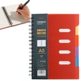 thumbnail image 2 of Notebook for Recording, Qyaukm 4 Subject Notebook Large Notebook with Dividers Notebooks for Work Multi Subject Notebook with 5 Tabs Organizer Notebooks for Note Taking Classroom, 2 of 9