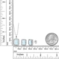 thumbnail image 3 of Gem Stone King 925 Sterling Silver Sky Blue Topaz Pendant and Earrings Jewelry Set for Women | 7.42 Cttw | Emerald Cut 9X7MM and 8X6MM | Gemstone November Birthstone | with 18 inch Silver Chain, 3 of 4