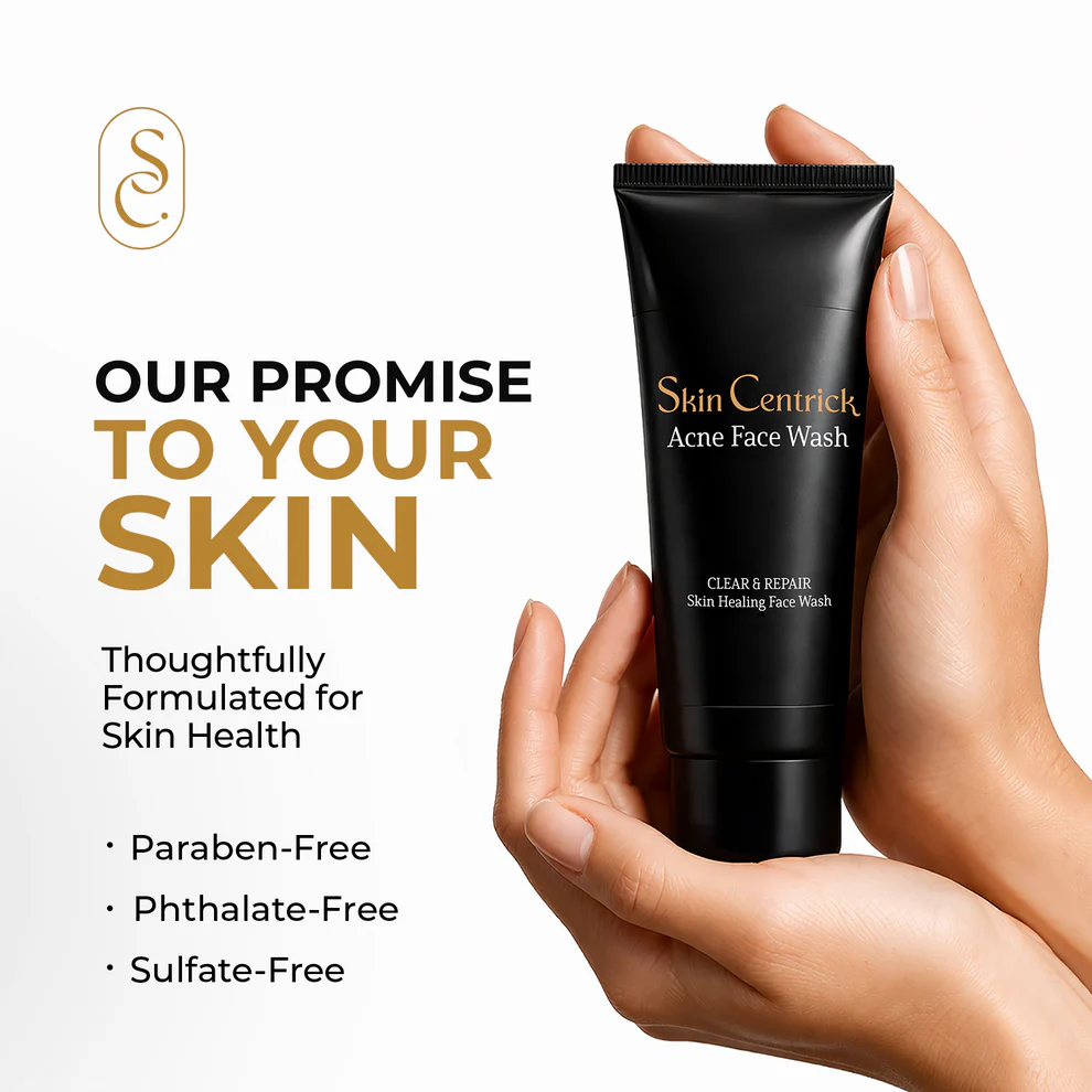 Skin Centrick Acne Face Cleanser with Niacinamide, Clay and Salicylic Acid, Oil Control Face Wash