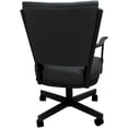thumbnail image 2 of Montana Swivel Metal Dining Caster Chair - Gray Vinyl - Black Frame, 2 of 2