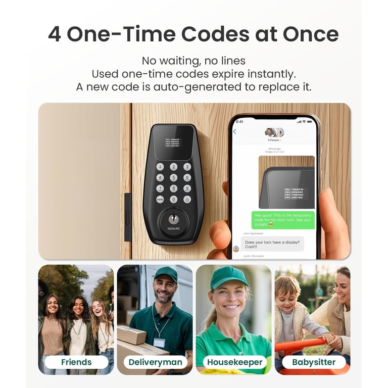 DESLOC C100-W Smart Deadbolt with Keypad Display photo 6