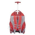 thumbnail image 4 of Mochila con ruedas Travelers Club roja resistente al agua de 18 pulgadas, 4 of 8