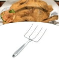thumbnail image 5 of deevoka Stainless Steel Turkey Fork Roaster Fork for Camping Picnic Barbecue Argent, 5 of 6