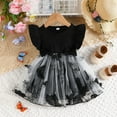 thumbnail image 2 of Youmylove Toddler Baby Girl Butterfly Dress Sleeveless Ribbed Patchwork Tulle Tutu Dresses Kids Sundress Outdoor Dailywear, 2 of 5