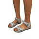 thumbnail image 1 of Women Open Toe Flat Comfy Sandals Casual Ankle Strap Shoes, 1 of 5