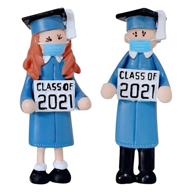 Fiudx Adorno de Graduación, Tema de La Clase de 2021, Diseño Conmemorativo, Decoración para Fiesta de Graduación, Celebración de Logros Académicos, Juego de 2, Regalo Perfecto para Graduados.