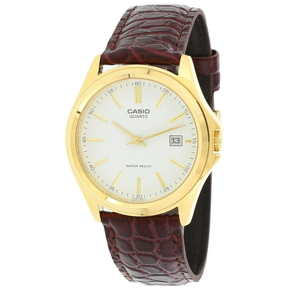 Casio Men's Core MTP1183Q-7A White Leather Analog Quartz Dress Watch