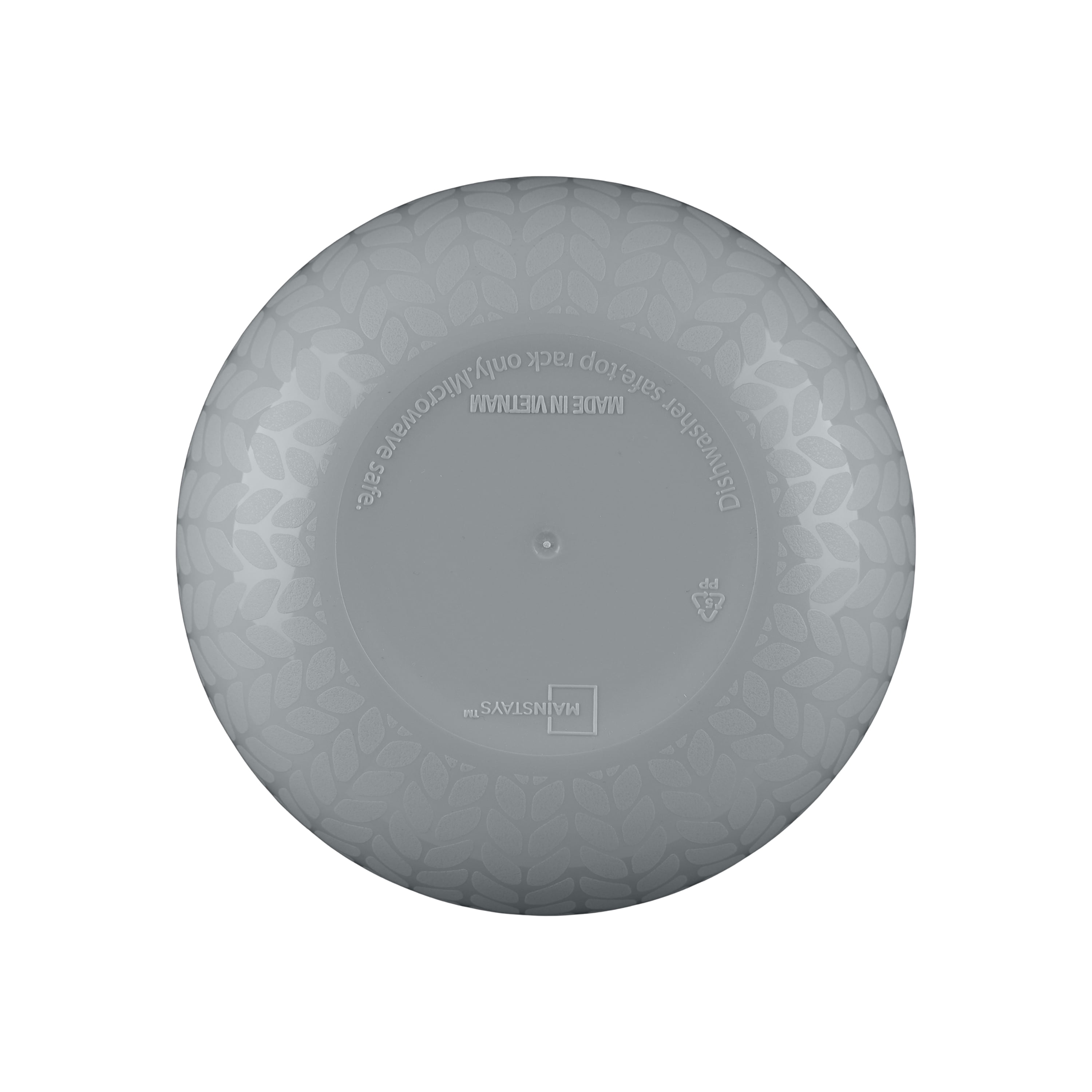 Mainstays 30-Piece Plastic Braided Pattern Dinnerware Bundle Set, Gray