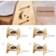 thumbnail image 3 of Cuencos de cerámica con soporte de bambú, cuencos para perros y gatos, cuenco elevado para mascotas, cuenco de alimentación para perros y gatos, cuenco antideslizante para gatos, niveles ajustables, 1 Uds. ER, 3 of 5