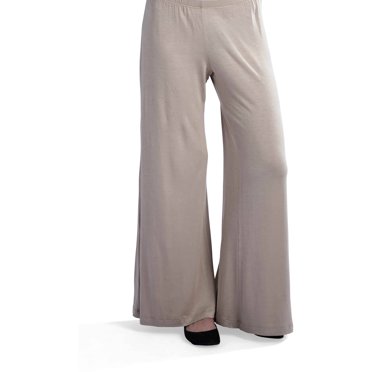 White Mark Women's Solid Palazzo Pants - Walmart.com