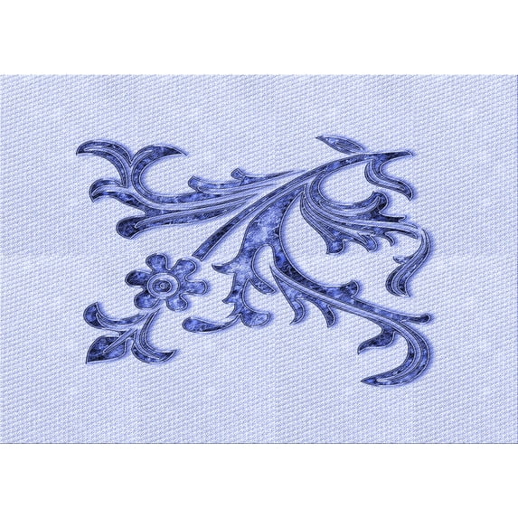 Ahgly Company Machine Washable Indoor Rectangle Transitional Lavender Blue Area Rugs, 2' x 3'