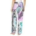 thumbnail image 3 of Xecao Eiffel Tower and Hearts Women's Straight Lounge Pajama Pants: The Epitome of Relaxed Sleepwear, 3 of 9