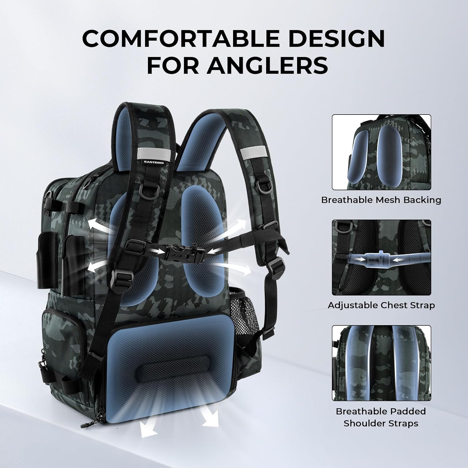 KastKing BaitSpace 50L Fishing Tackle Backpack photo 3