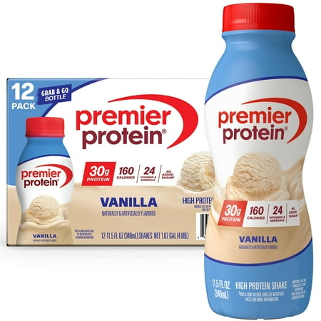 Premier Protein Shake, Vanilla, 30g Protein, 11.5 fl oz, 12 Ct