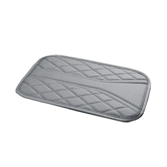 Coussin d'Accoudoir de Voiture en Cuir Gris avec Sac de Rangement Housse de Support de Coude