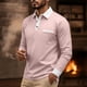thumbnail image 3 of Ceisia Men Casual Color Block Half Zipper Lapel Pullover Long Sleeve Gift Fashion Daily Outdoor Athletic Casualwear Top, 3 of 8