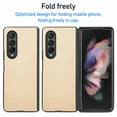 thumbnail image 3 of ELEHOLD for Samsung Galaxy Z Fold 3 Slim Folding Case Fiber Pattern Full Body Protection Shockproof Anti-Fingerprint Anti-Scratch Protective Case for Z Fold 3,Khaki, 3 of 7