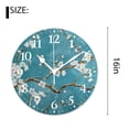 thumbnail image 2 of 16 Inch Wall Clock Battery Operated Silent Clock Decorative for Office, Kitchen, Outdoor, Living Room，Beige Flowers Tropical Multicolor, 2 of 4
