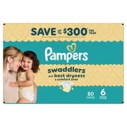 Pampers Swaddlers Diapers, Size 6, 80 Count