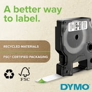 DYMO D1 Labels, 1/2-Inch x 23-Foot Roll, Black Print on White, Self-Adhesive, For LabelManager Label Makers
