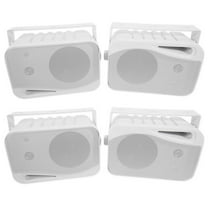 (4) Rockville HP4S 4" Outdoor/Indoor Home Theater Patio Speakers Swivel Brackets