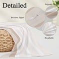 thumbnail image 6 of Brown Stripe Throw Pillow Cover, Pillowcase Protectors with Zipper, Breathable Decorative Lumbar Pillow Case Cover, Modern Rustic Horizontal Brown Striped Pillow Shams for Couch Sofa 12x20Inch, 6 of 8