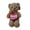 Khaki, variant on Brown 2026 Valentine'S Day Plush Heart Bear With Golden Ribbon Soft-Fabric Texture For Cozy Decor Thoughtful Present For Special Occasions Hug Me Accessory